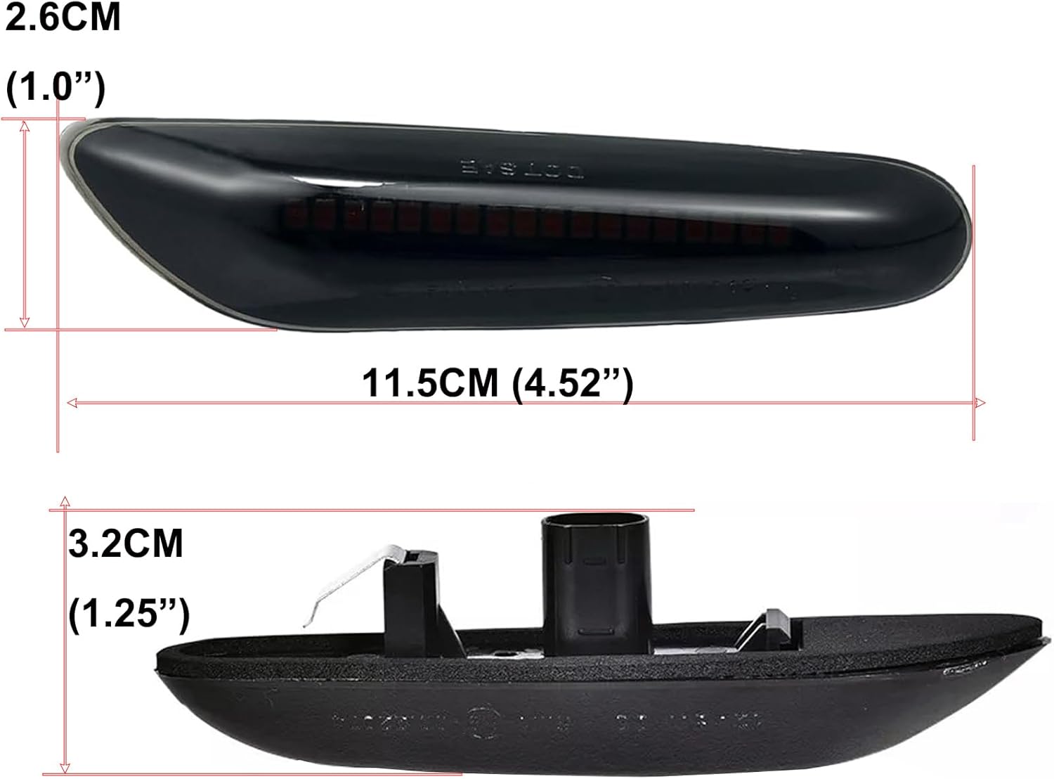 Dynamic Amber LED Side Marker Light Sequential Blinker Turn Signal Lamp Assembly Compatible with BMW E60 E61 E90 E91 E92 E93 E46 E81 E82 E87 E83 X3 E84 X1 325i 335i 328i 330i