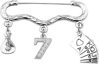CENWA Gamble Gifts Gamble Charm Pin Lucky Lady Lucky Casino Gifts for Gambler Casino Lover Gift