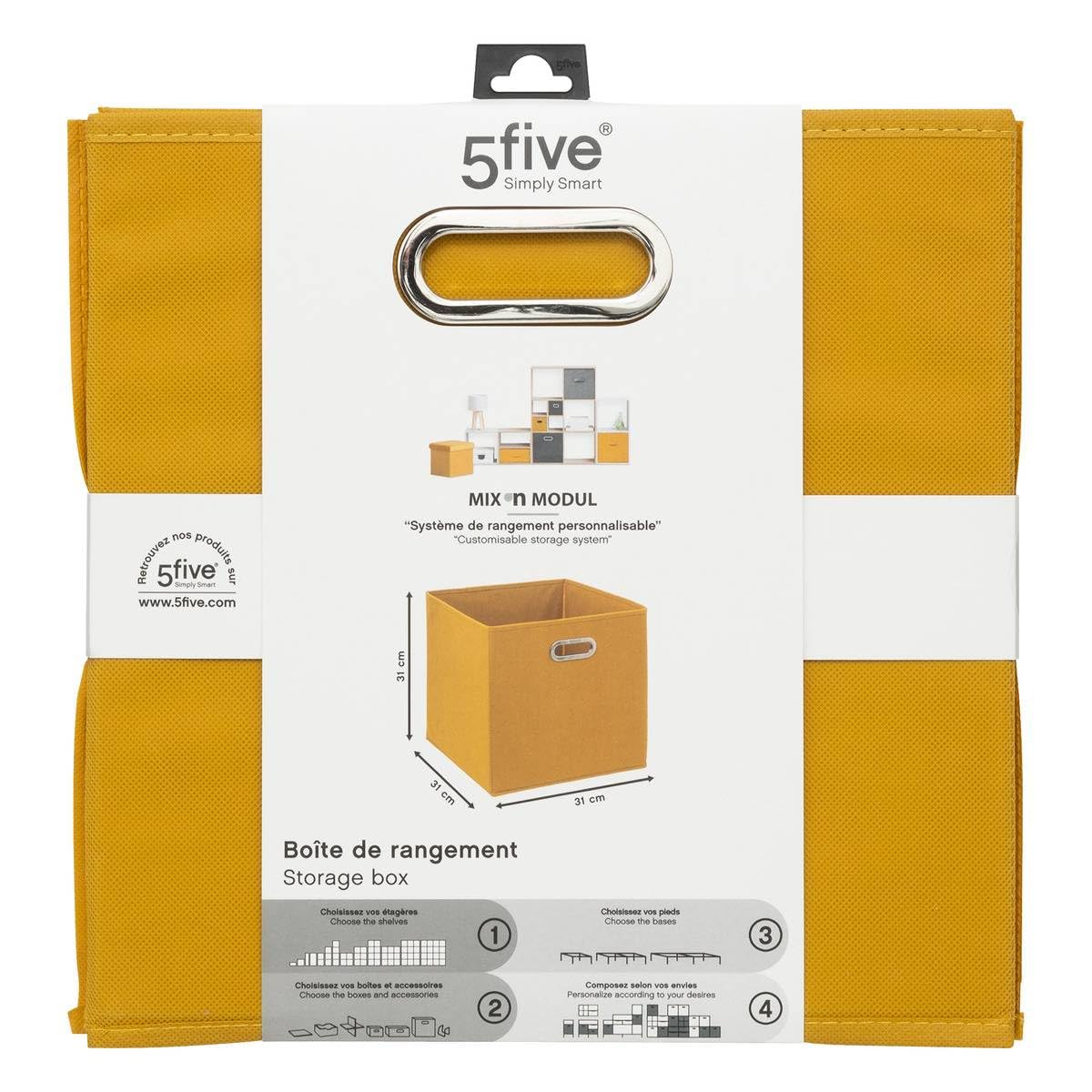 HMF Scatola Portaoggetti Con Coperchio Per Cartelle Sospese DIN A4