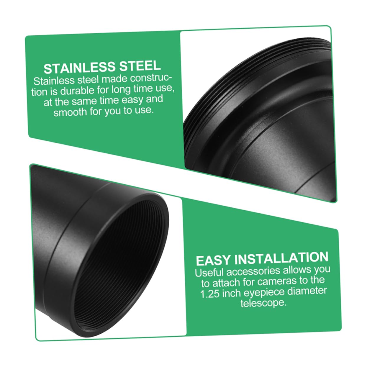 Housoutil 2pcs Telescope Mount Adapter T Adapter for Cameras Eyepiece Holder Easy to Install and Use for Astrophotography and Telescope Imaging