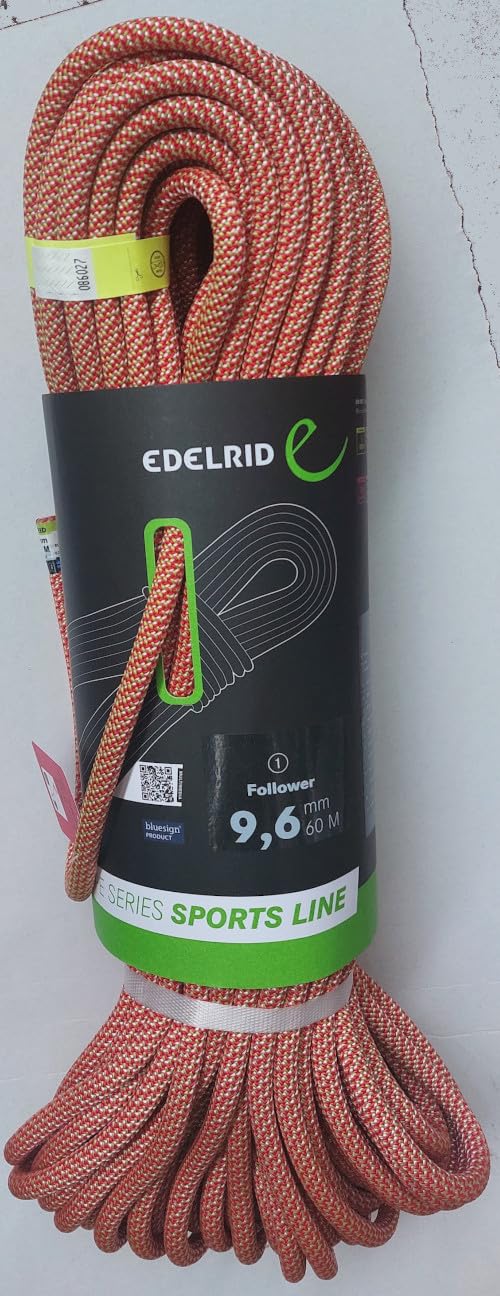 Edelrid - Edelrid - SE Follower 9.6 mm Rojo-Verde, Cuerda Suelta - Red-Green, 60 MT