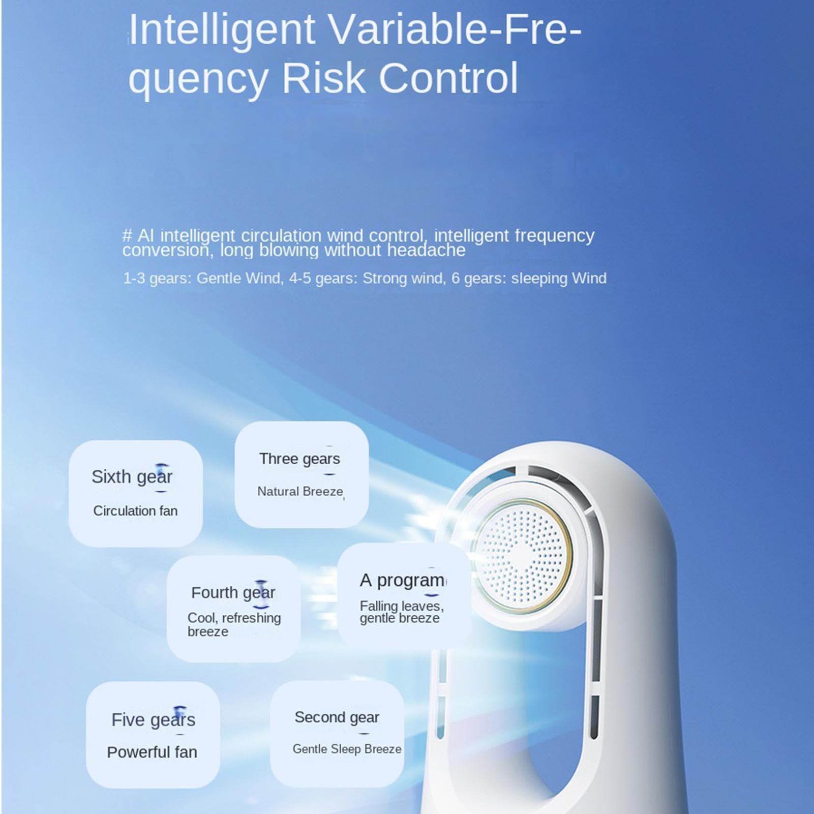 Ventilatore da Scrivania Senza Pale Con box per aromaterapia 6 velocità | Con luce e timer ventilatore da scrivania per Camera di , Ufficio, Comodino, Cas