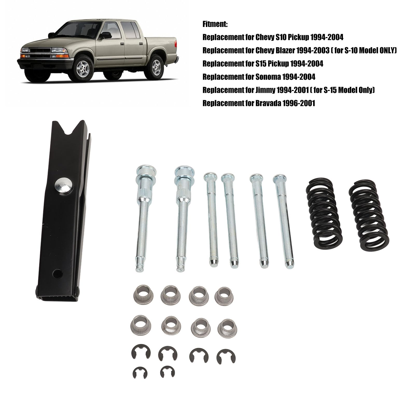 Zestaw naprawczy zasuwy zawiasowej do drzwi Heavy Duty Truck Narzędzie do usuwania zawiasów drzwi z zamiennikiem sprężyny dla Chevy S10 Pickup Blazer S15 Sonoma Jimmy Bravada (Z narzędziem do