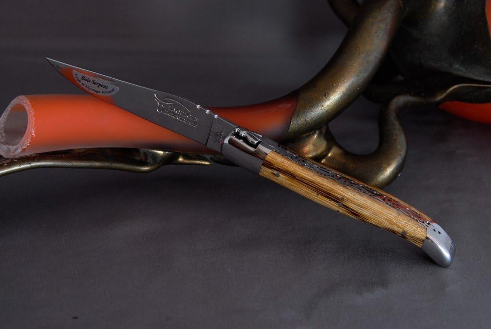 Laguiole Honore Durand, Double Platines, Serpent Wood (Marblewood), Handmade in France