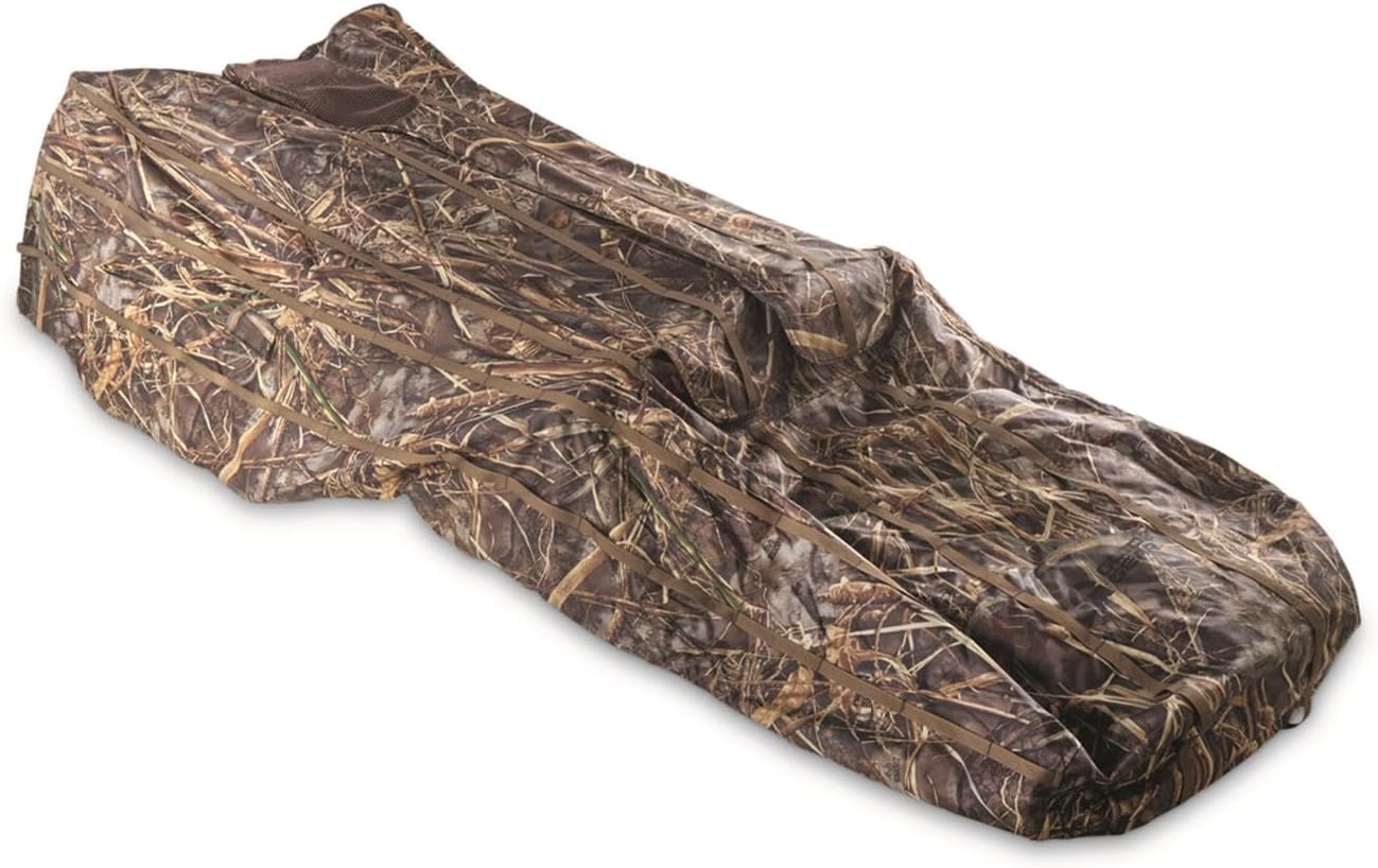 Guide Gear Layout Camo Ground Blind for Waterfowl, Goose, Duck, Turkey Hunting RT Max-7