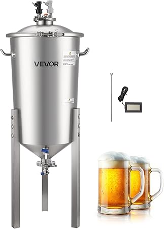 VEVOR Pressure Fermenter 15 PSI, 8 Gal/30L All-in-One Stainless Steel
