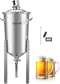 VEVOR Pressure Fermenter 15 PSI, 8 Gal/30L All-in-One Stainless Steel Conical Secondary Fermentation Bucket, for Wine, Beer Brewing Equipment