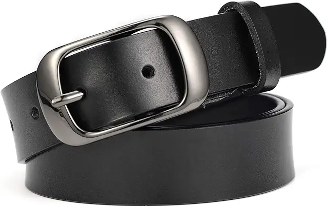 Ladies Leather Belt for Women - 2.8cm Width Genuine Leather Dress Belt
