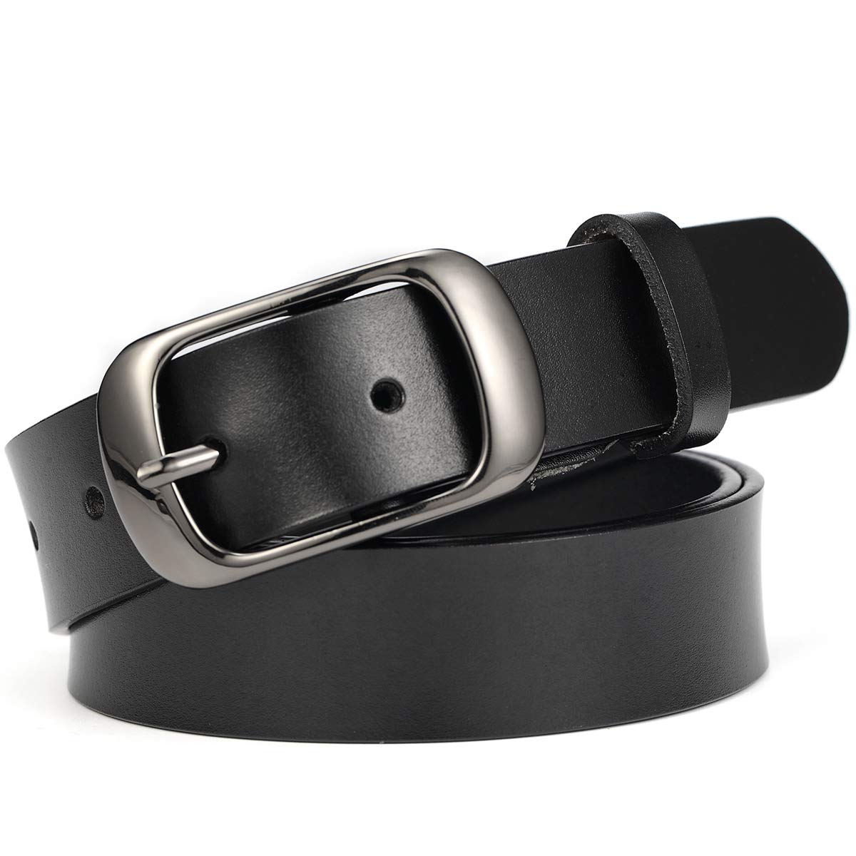 Cinturón de Cuero para Mujer Pantalones Vaqueros de Vestir de 2,8 cm de Ancho