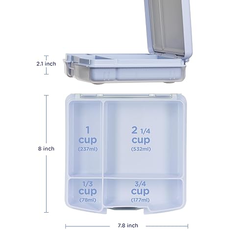 Miniatura 2 de Ubbi Lonchera Bento para niños con 4 compartimentos, sin BPA, a prueba de fugas, apta para lavavajillas, material apto para alimentos, contenedor de