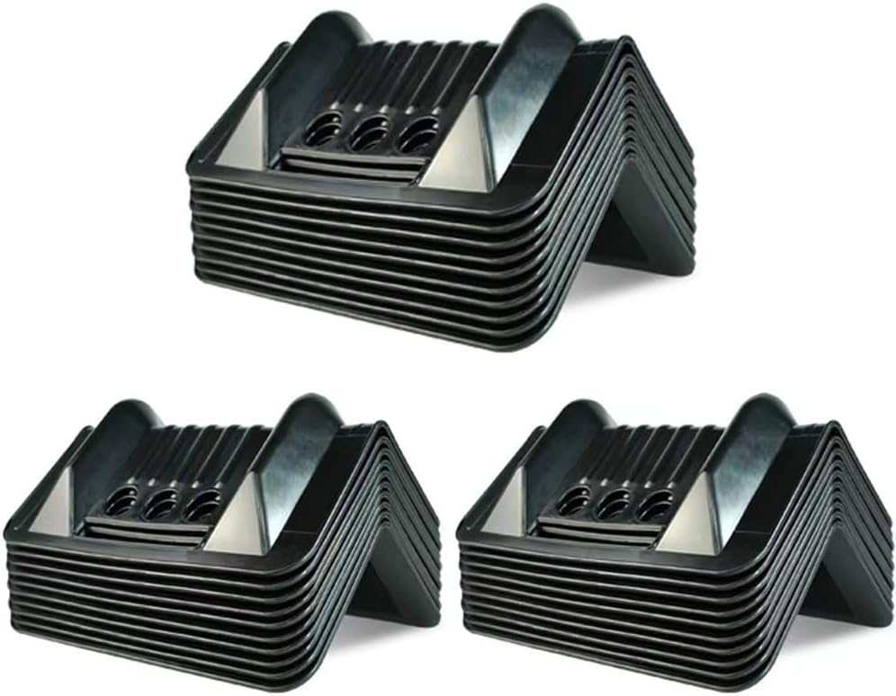 JUCHEN 30Packs Flatbed Edge Protector, Cargo Corner Protector, Protects Cargo Edges from Wear & Tear（Black）