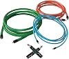 Crossrope Heavy Performance Set - 0.75 lbs, 1.5 lbs, 3 lbs, Jump Rope, High Strength Rope, Strength Fitness Training, Muscle Growth and Endurance, 8'6 Length, Medium