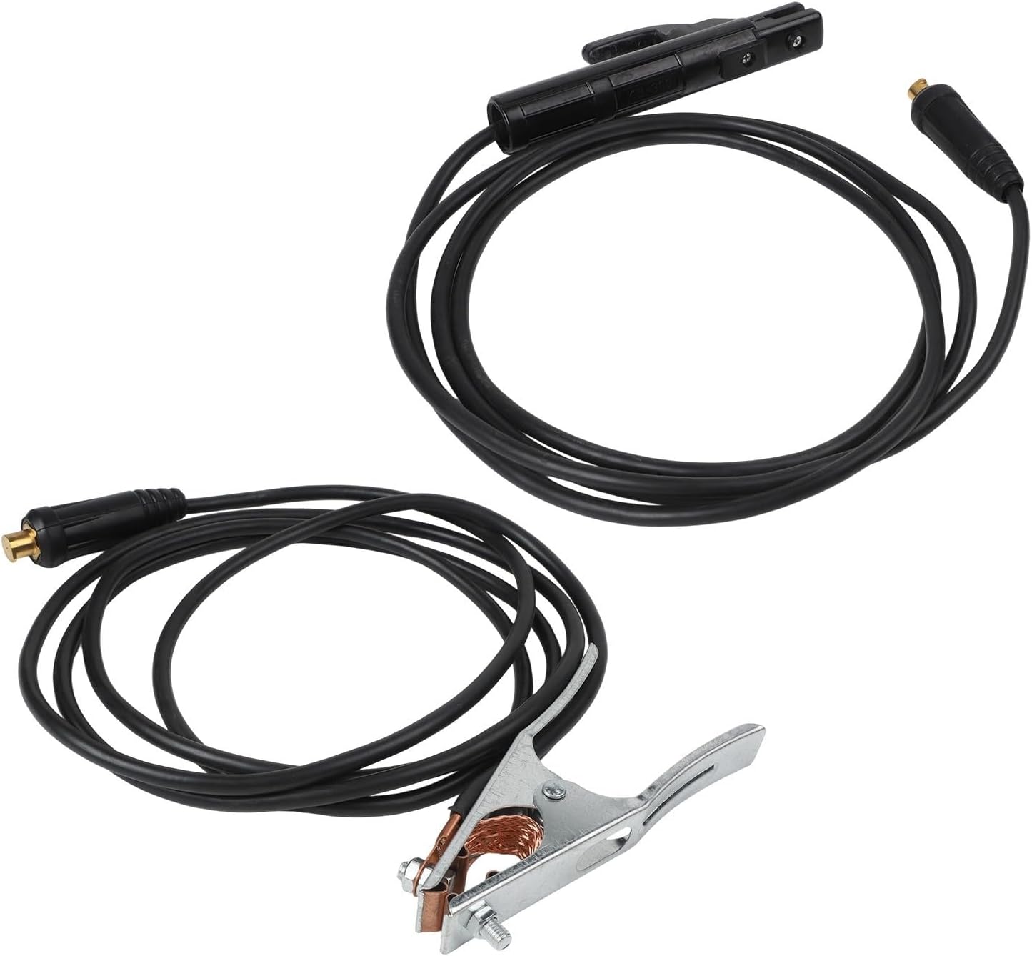 300A Welding Ground Clamp Compatible With MMA Inverter Welders – Thickened Heat-Resistant Handle, Copper Jaw, Easy-Replace Mounting, 10/16/23 Inches (3/5/7m) Lengths(10feet/3m)
