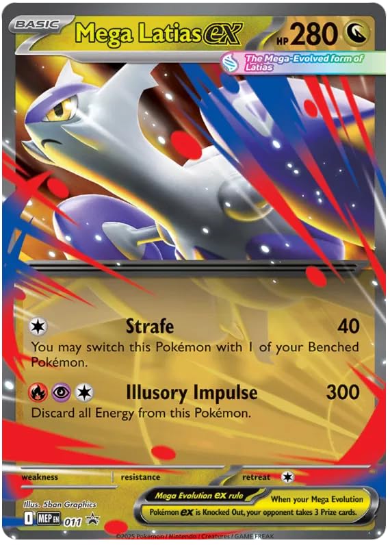 Mega Latias ex MEP011 Pokemon Promo Card | Mega Evolution Black Star Promo Series | Titan Authenticated