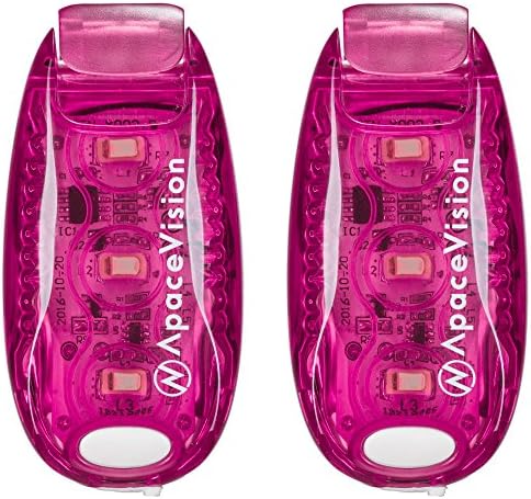 EverLightFX USB Rechargeable LED Safety Light (2 Pack) by Apace - Super Bright Bike Tail Light Works Brilliantly as Running Light for Joggers, Pets, Bicycle Strobe or Rear Clip On Lights