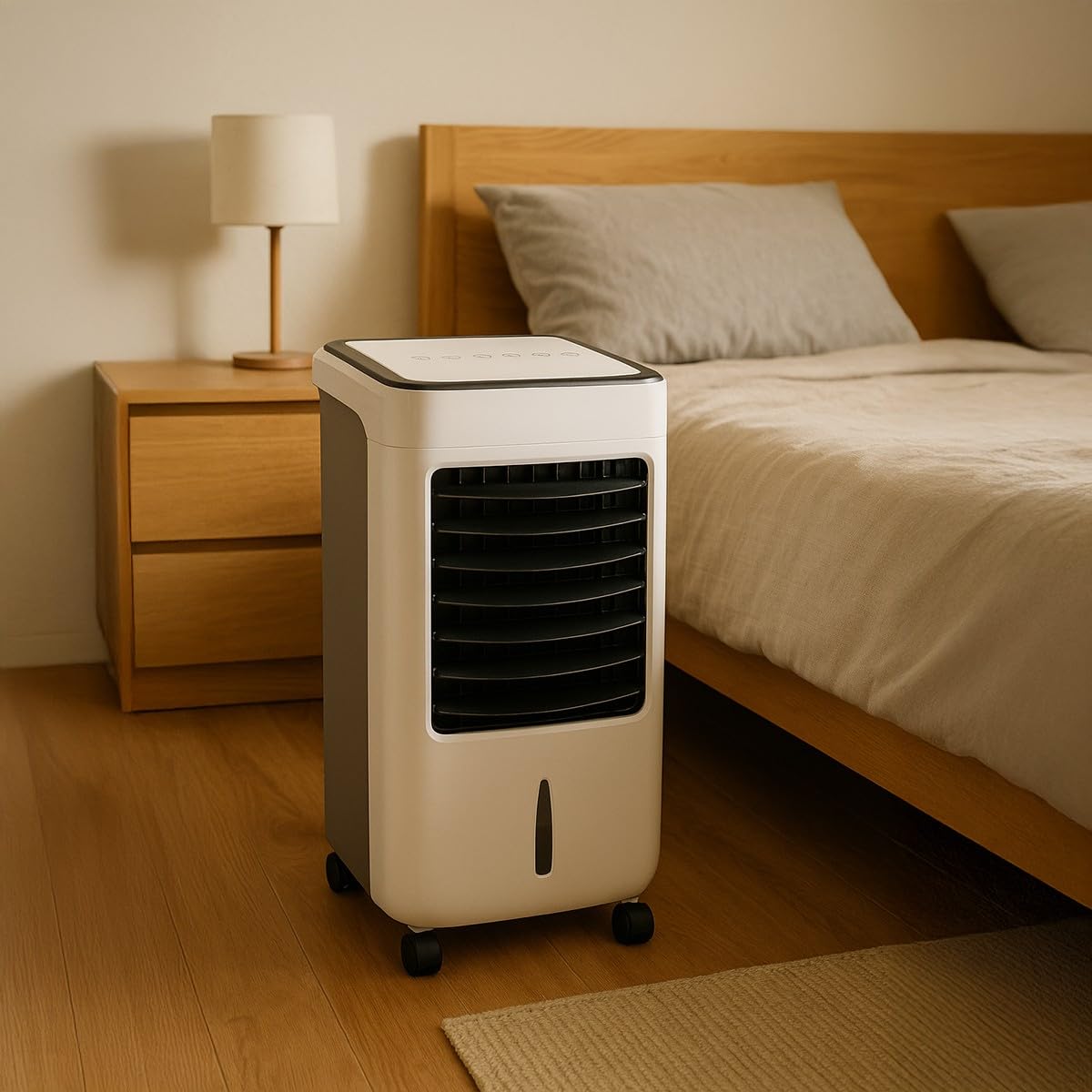 Ventilatore raffrescatore evaporativo con telecomando e pannello di controllo touch Niklas Iceberg