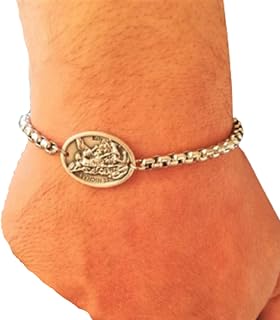 St Michael Guardian Angel Medal Pendant Lot - Catholic Saint Archangel Michael Bracelet Necklace