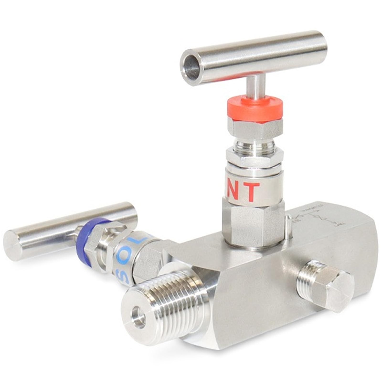 Belovek One Color Instrument Two Valve Group, Two-Way, Stainless Steel Ss316l