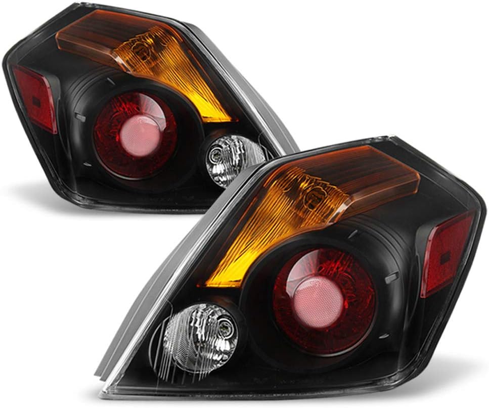 ACANII - For 2007-2012 Nissan Altima 4-Door Sedan Black Tail Lights Brake Lamps Left+Right 07-12