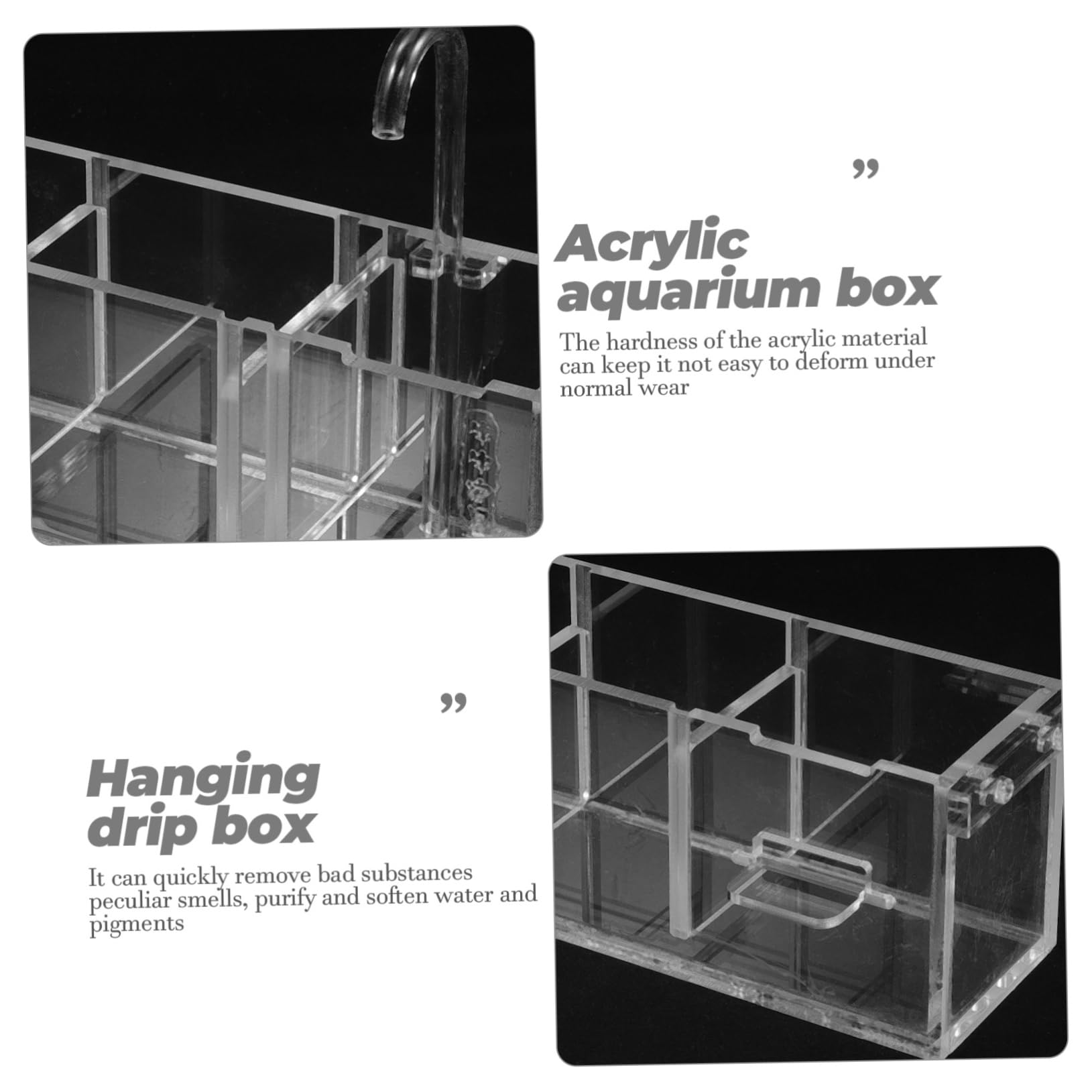 Yardwe Kasten Filter Für Fischbecken Panzer Spender Bausatz Fisch Tank Rack Nachfüllung Schwämme Kühler Für Aquarien Filterboxen Für Aquarien Filterschaumfilter Würfel Acryl Transparent