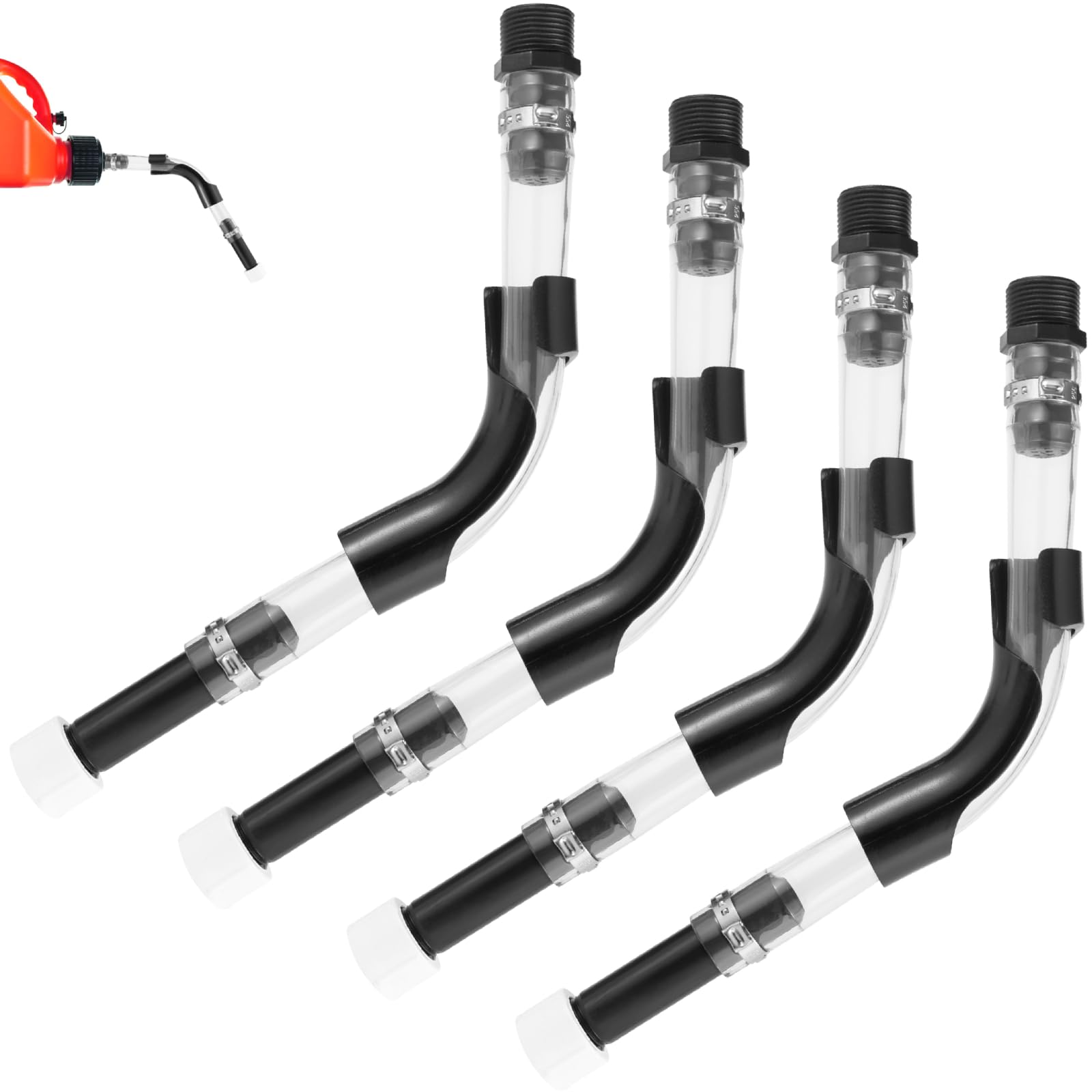 Manguera de combustible Racing con doblador, para VP, egs, LC2, Scribner, latas de gas de 5 galones, reemplazo perfecto de boquilla con diseño de filtro mejorado