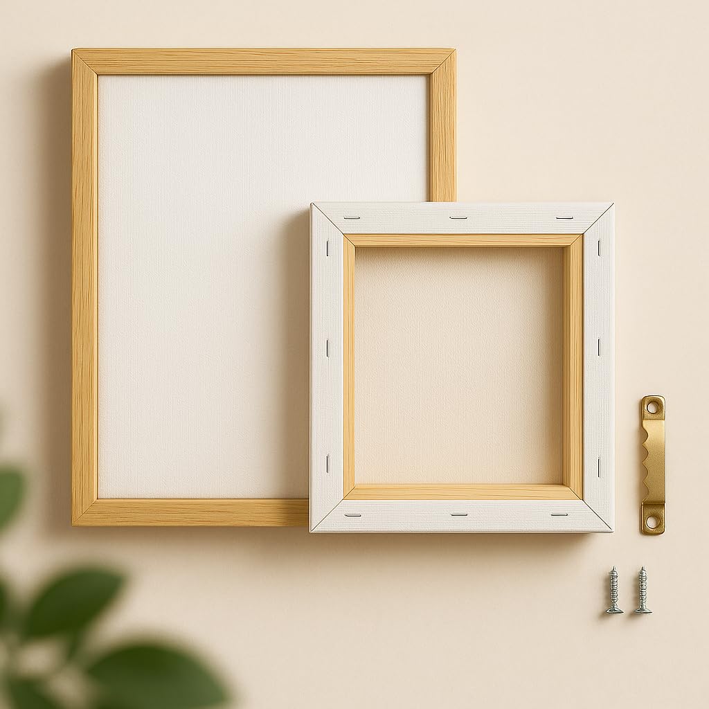 Tela para Pintura con Marco de Roble 120x150 cm – Algodón 70% 370gr sobre Bastidor de Madera con Marco, Ideal para Acrílico, Óleo y Técnicas Mixtas