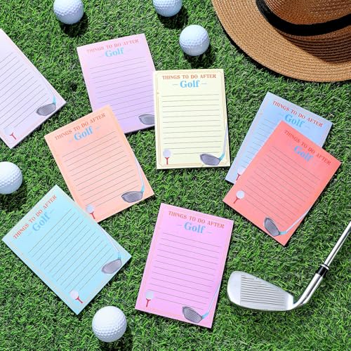 Lista de notas adhesivas Eaasty paquete de 8 blocs con renglones de golf sencillos 7