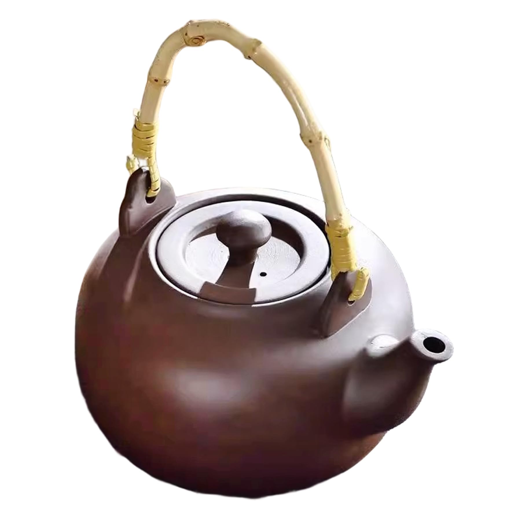 Tetera japonesa de arcilla de arena morada de 800ml/28oz, tetera de Kungfu con mango de madera para estufa.