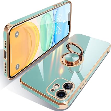 Amazon Co Jp Iphone11 ケース リング アイフォン11 カバー リング付き 耐衝撃 携帯カバー Tpu シリコン スタンド機能付き 360回転車載ホルダー 一体型レンズ保護カバー 6 1インチ うすい青 家電 カメラ