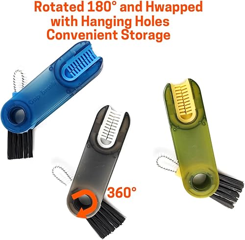 Miniatura 3 de RONYOUNG Cepillo limpiador multiusos 3 en 1, cepillo limpiador de huecos de botellas, cepillo de limpieza de cubierta de tazas, herramientas de