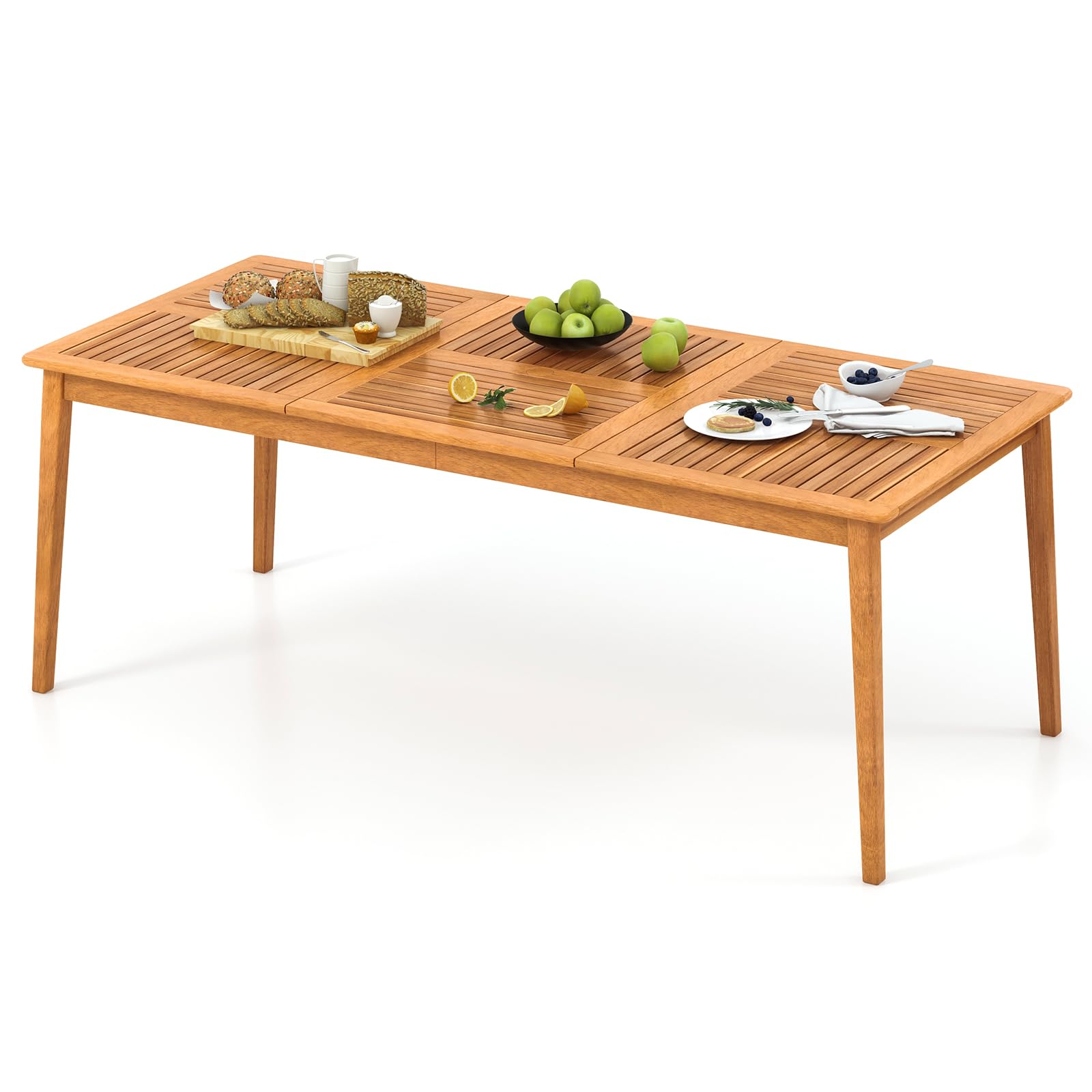 Amazon.com : HAPPYGRILL Outdoor Acacia Wood Dining Table for 8
