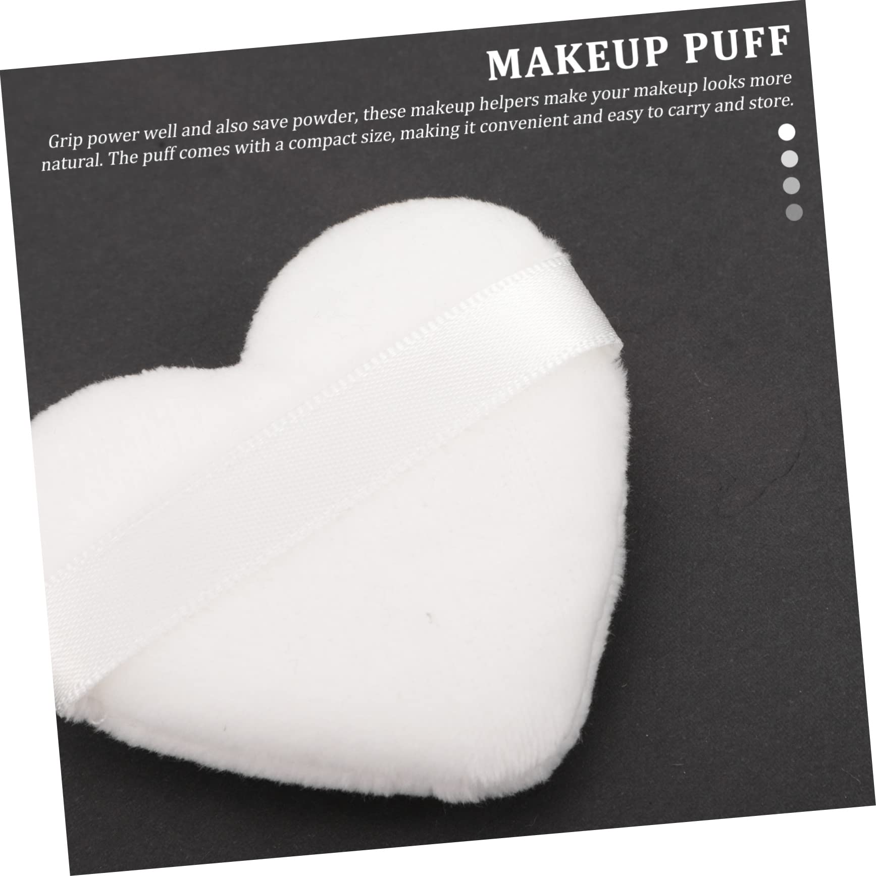 Mikinona Small Setting Powder Puff 8pcs under Eye Powder Puff Heart Shaped Makeup Sponge