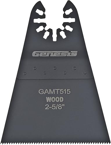 Genesis GAMT515 Universal Quick-Fit 2 58" Oscilante Multi-Herramienta de Liberación Rápida Hoja de Corte Amplio