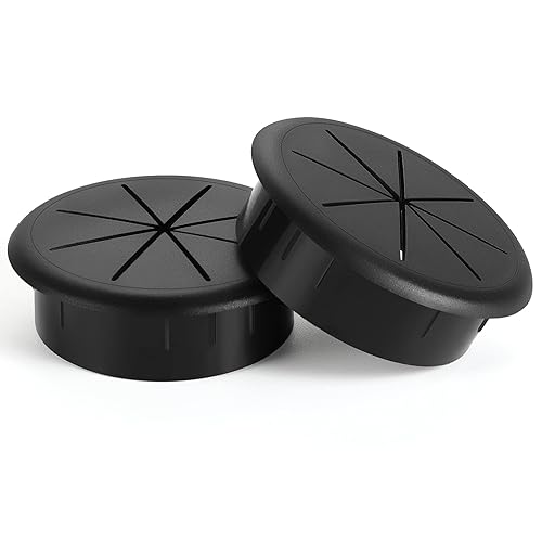 Vista 39 de HYCC Paquete de 5 ojales flexibles de escritorio de 2-3/8 pulgadas, organiza cables y cables en equipos de oficina, componentes de computadora