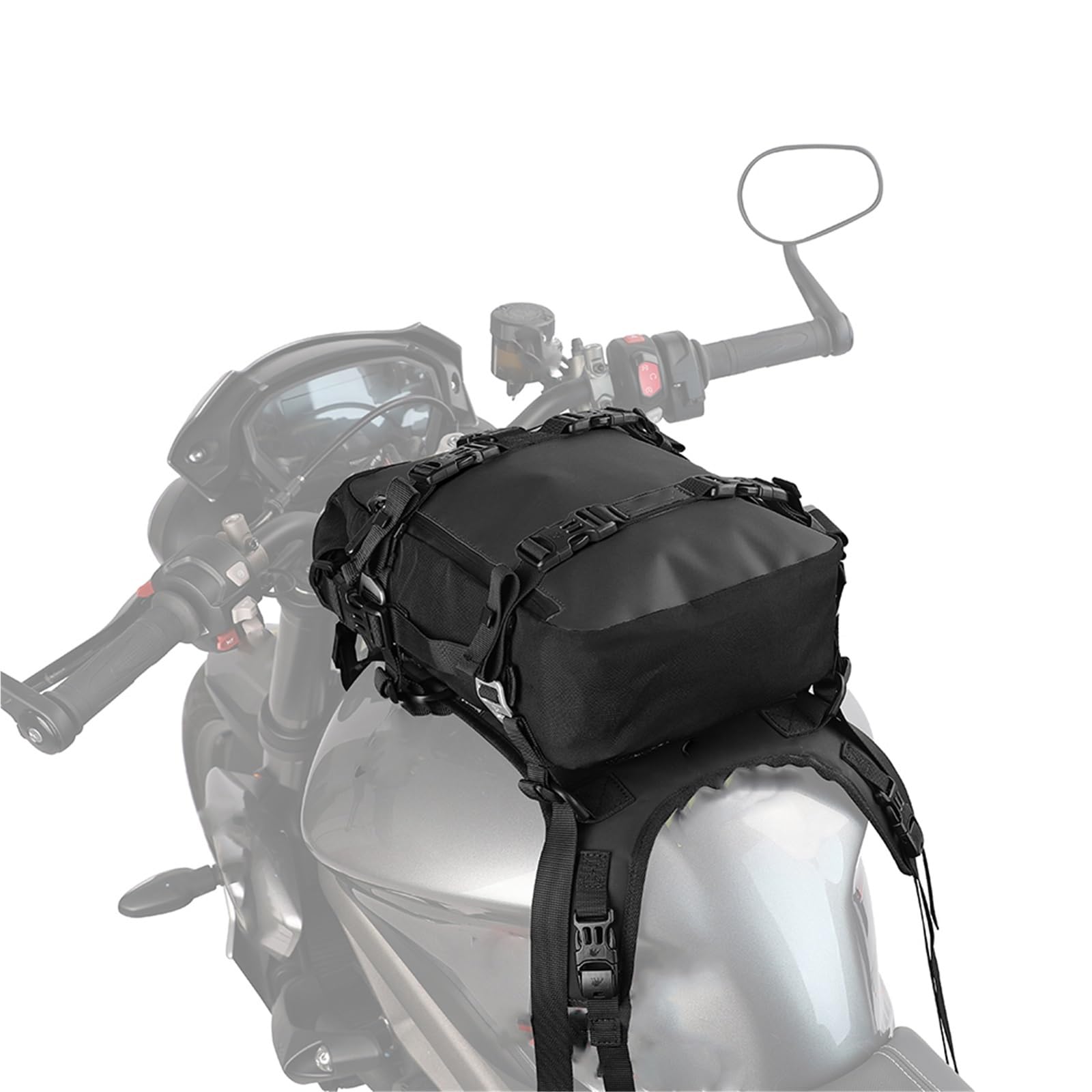 Bolsa Multifuncional Bolsa De Tanque para Motocicleta con Base Universal, 10L, Interna, Impermeable, para Conducción Al Aire Libre, Bolsas Viaje