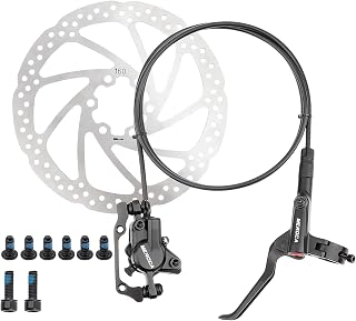 ENGWE MTB Bike Disc Brake Set, Aluminum Alloy Hydraulic Disc Brake for Mountain Bike, Road Bike, Bicycle Brakes levers with Fixing Screws