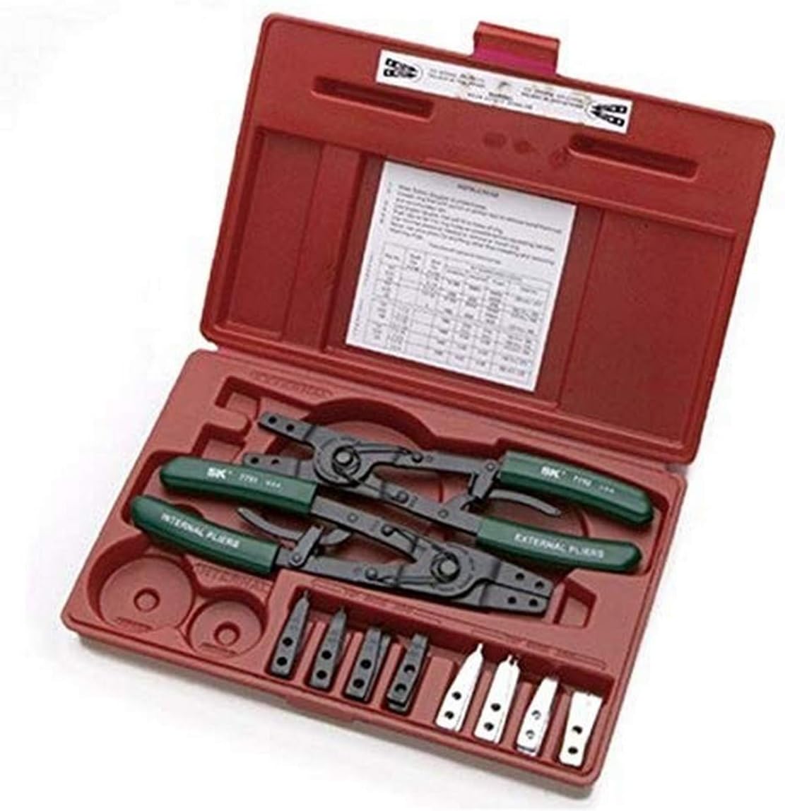 SK Hand Tool PROFESSIONAL TOOLS 7750 Retaining Ring Plier Set,9 Pieces