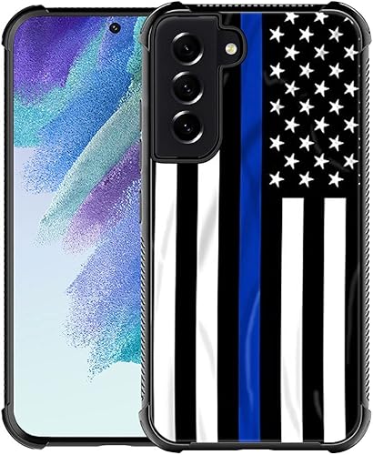 Miniatura 7 de ZHEGAILIAN Funda compatible con Samsung Galaxy S22 Ultra, diseño gráfico de bandera estadounidense en blanco y negro, acrílico, a prueba de golpes,