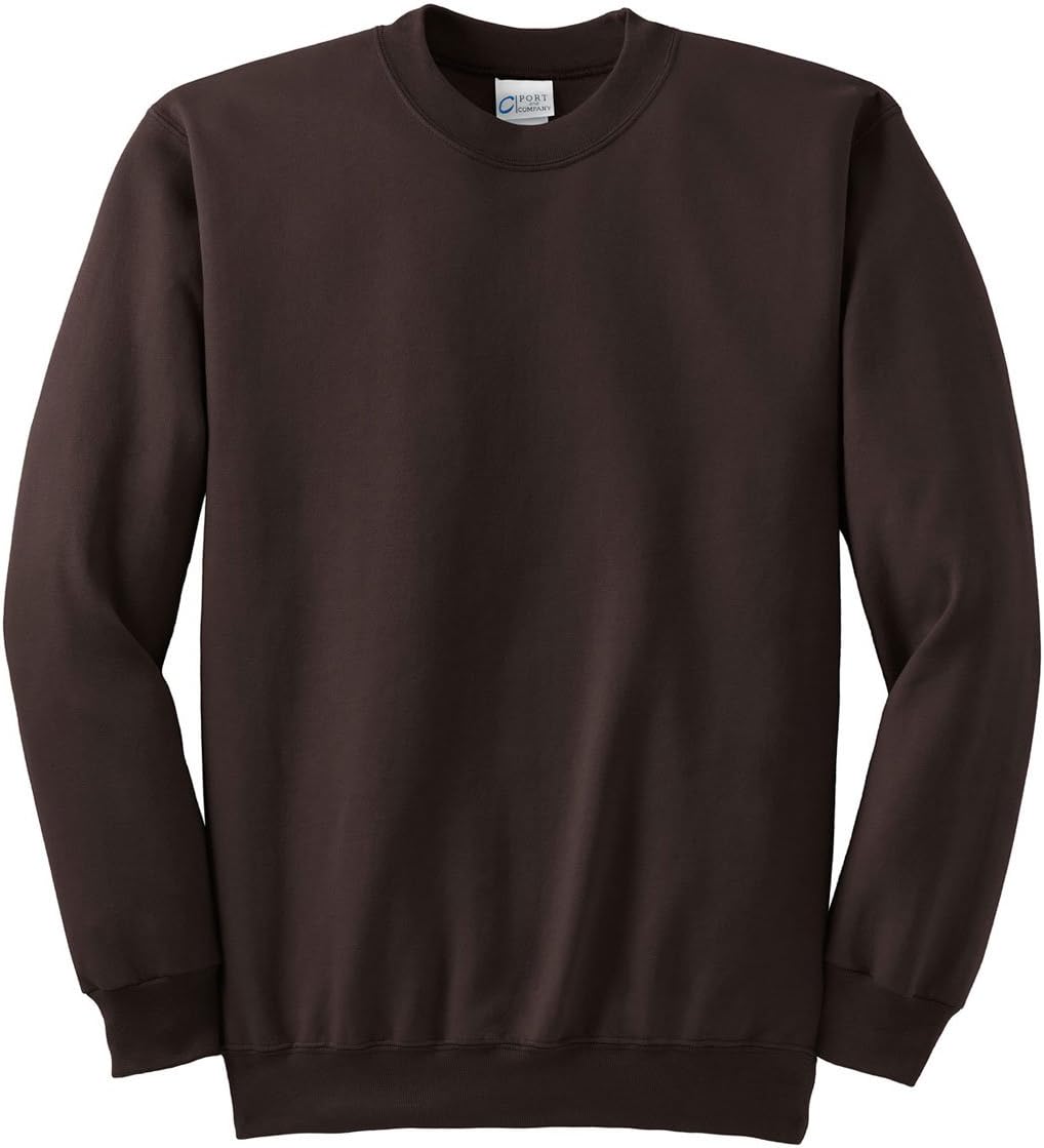 Port & Company Men's Ultimate Crewneck Sweatshirt S Dark Chocolate Brown