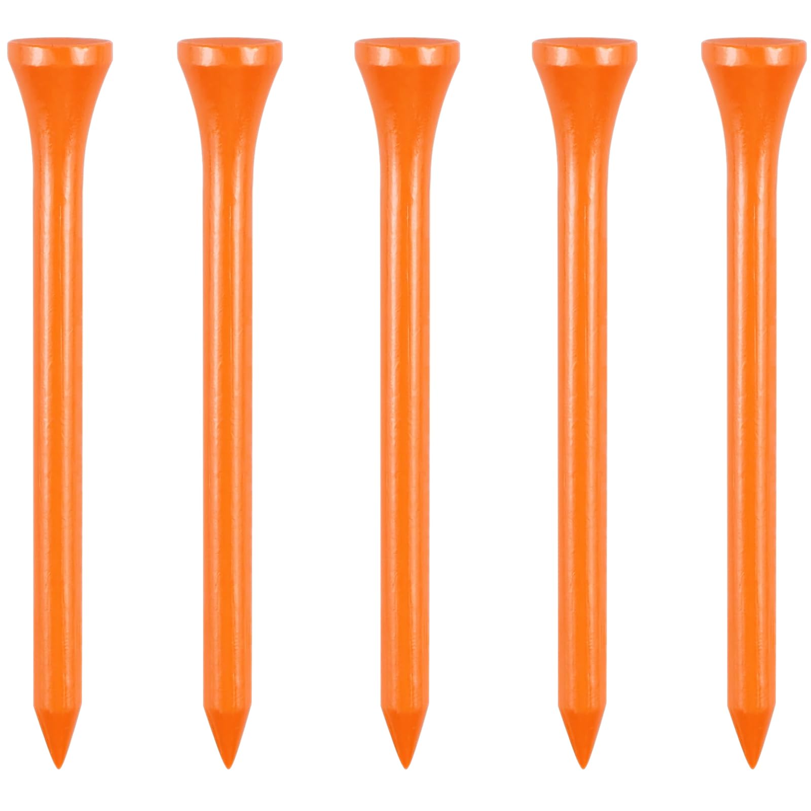 Zivisk Wooden Golf Tees 70mm 100 Count 2-3/4" Orange — image 1