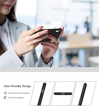 Compatible with iPhone XR Case, Ultra Slim Liquid Silicone Gel Rubber Full Body Drop Protection Shockproof Protective Phone Cover for iPhone XR, Black