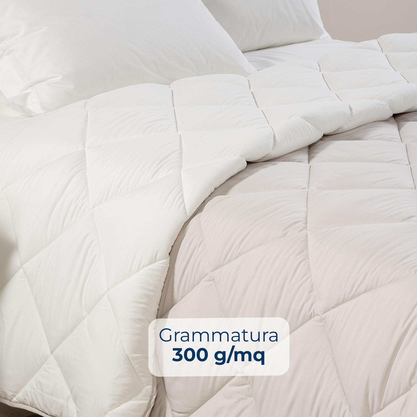 Caleffi - Trapunta Invernale Matrimoniale 260x265 in Microfibra, Piumone Matrimoniale Invernale Morbido Avvolgente, Piumino Imbottito Resistente Lavabile, Coperta Trapuntata Anallergica Made in Italy