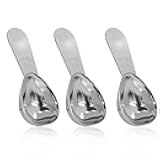 Marvexi 4Pcs 1Tbsp Stainless Steel Coffee Scoop, Short Handles Coffee Spoons 1 Tablespoon Measure Spoon, Ergonomics Design Scooper for Coffee, Loose Tea, Sugar, Flour(Silver,15ml)
