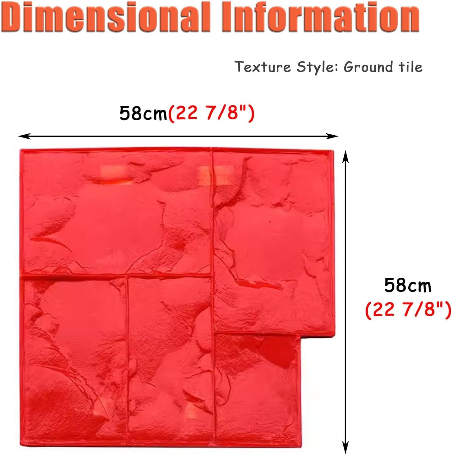Concrete Stamps Stone Texture Stamp Skin, Indoor Outdoor Sturdy Concrete Stamper Mold, Polyurethane Imprint Masonry Tools for Patio, Garden, Diy Slate Pattern