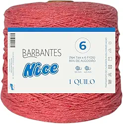 Barbante Parafinado Colorido Para Crochê Fio 6-1kg (MELANCIA)