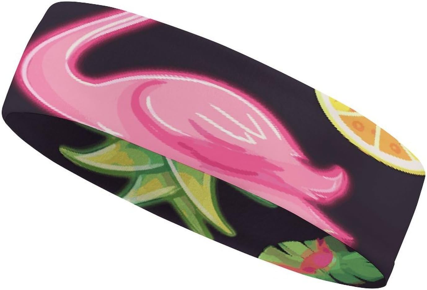 Pineapple Banana Flamingo Sweatbands Sports Headband for Men & Women,Sweat-Wicking Workout Headbands, Sweat Band for Working Out Exercise Tennis Basketball Running