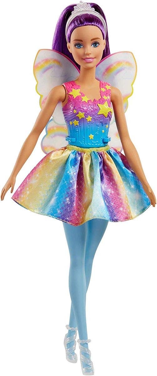 Mattel Barbie FJC85 Dreamtopia Fee: tęczowa wróżka (fioletowe włosy), lalka