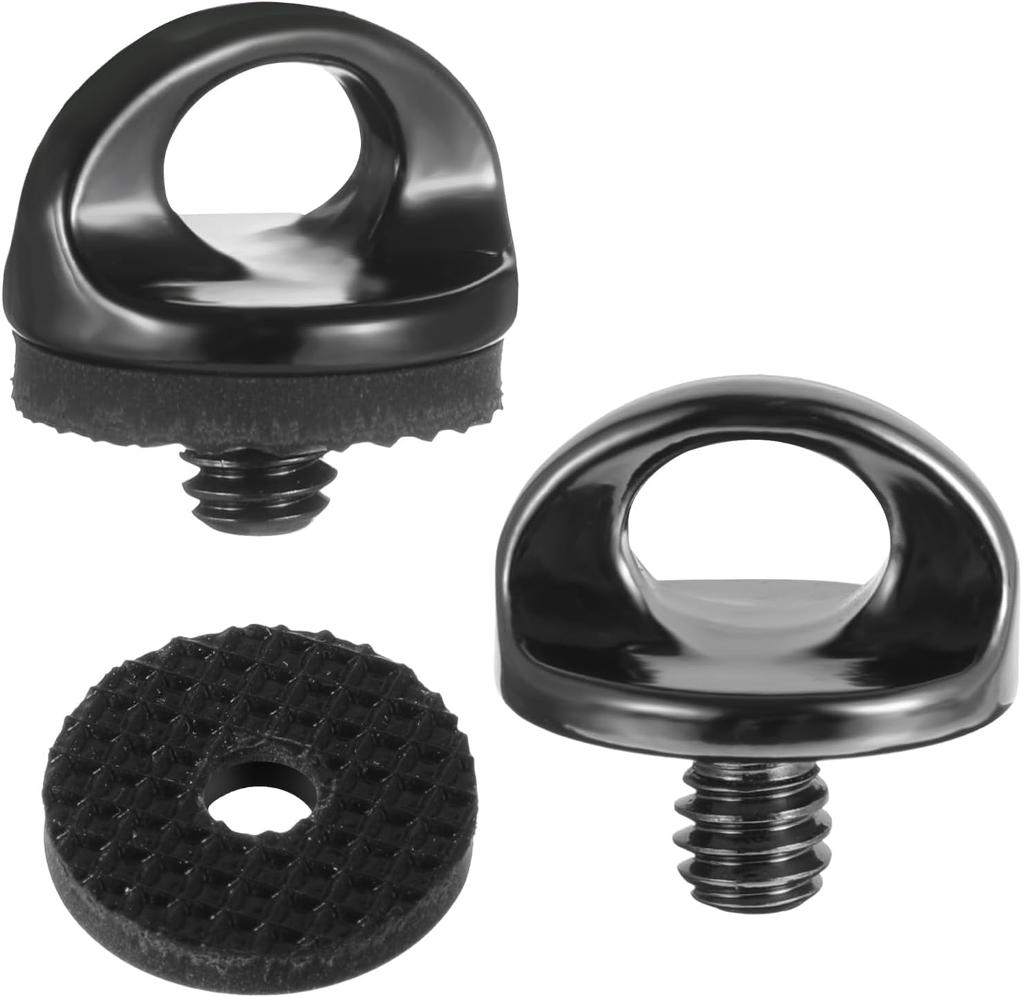 Skrfren 1/4" Camera Neck Strap Screw Holder, 2PCS 1/4-20 Quick Install Metal Screws Connecting Adapters with Rubber Washer for Quick Release or Installation of Wristband Sling