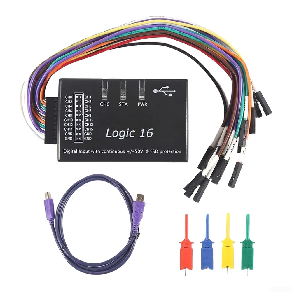 Analizador Lógico Digital 16 Ch 100MHz USB 2.0