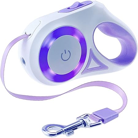 Amazon 犬用リード 散歩 夜間散歩 Ledライト付き 伸縮リード 巻き付け式 長い 犬 伸縮 ライトリード 中型犬 小型犬 3m 230g 夜間も明るい By Vipet 3 In 1 Led Light Small Medium Easy To Use Not Harmful Violet